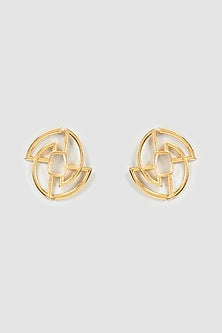 Gold Finish Stud Earrings