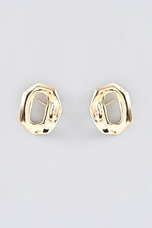 Gold Finish Stud Earrings