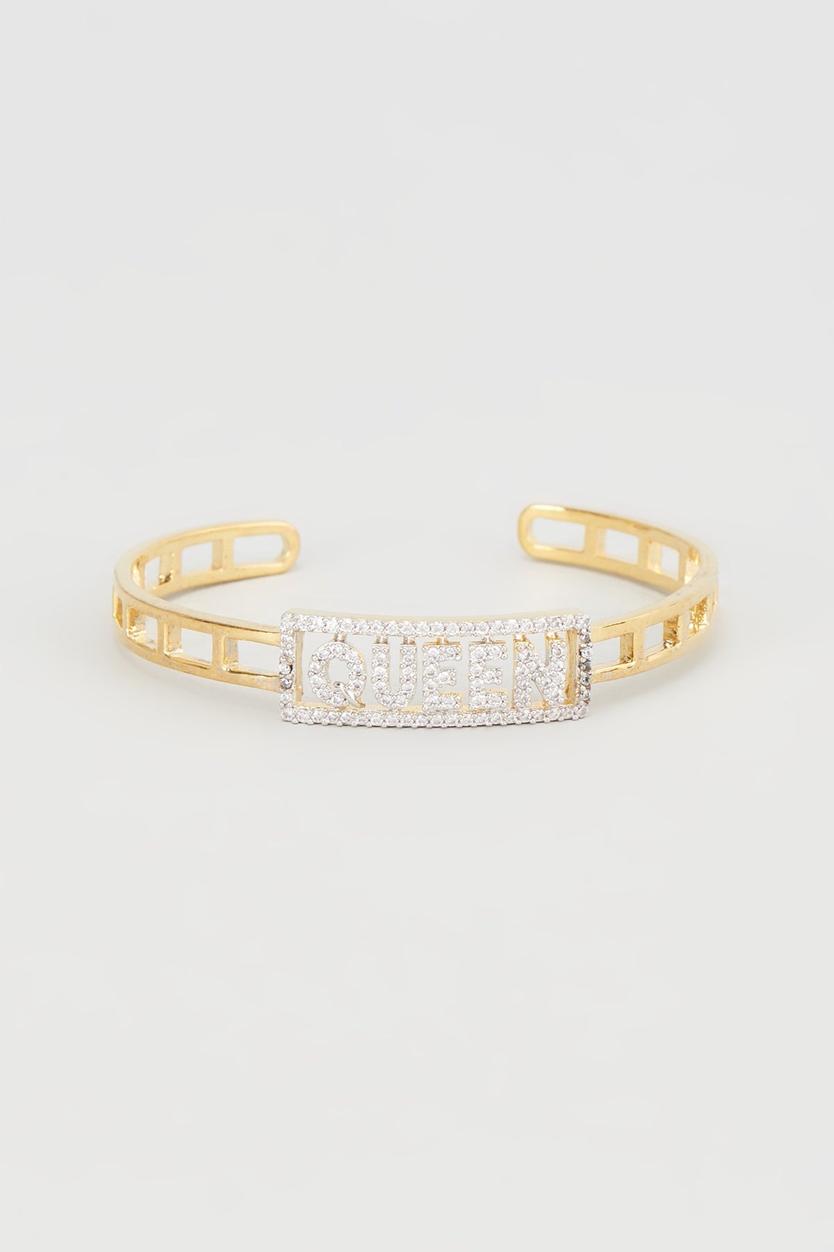 Two Tone Plated Faux Diamond Bracelet
