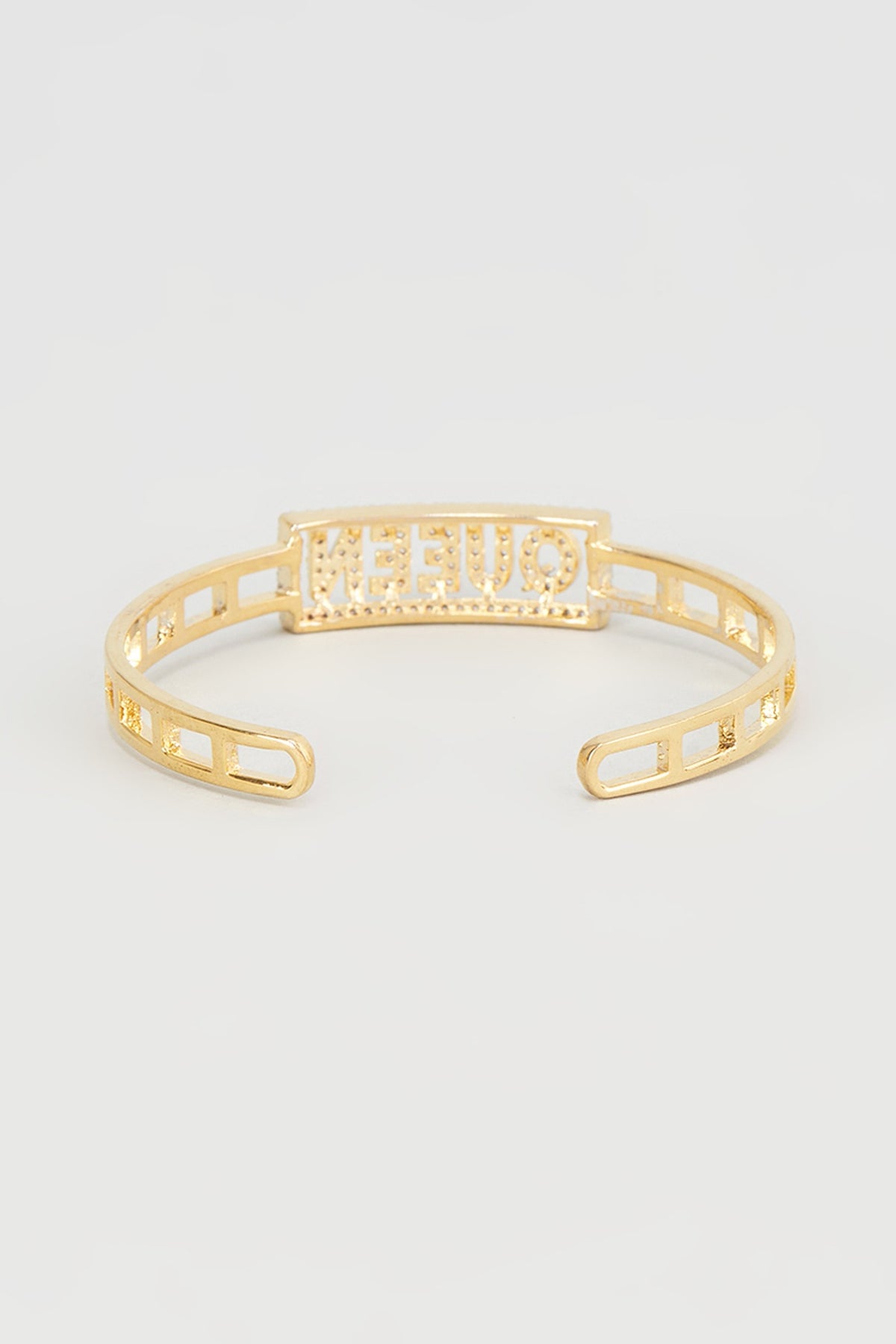 Two Tone Plated Faux Diamond Bracelet