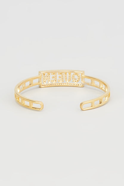 Two Tone Plated Faux Diamond Bracelet