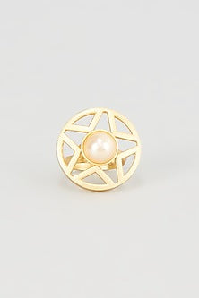Gold Plated Pearl Ring