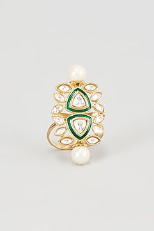 Gold Plated Kundan Polki Ring