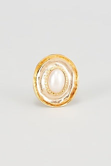 Gold Plated Kundan Polki Ring