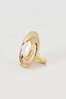 Gold Plated Kundan Polki Ring