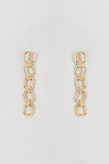 Gold Finish Dangler Earrings