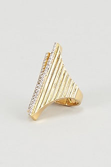 Gold Plated Faux Diamond Ring