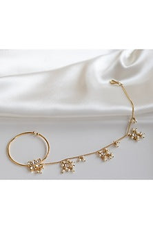 Gold Finish Kundan Polki Nath