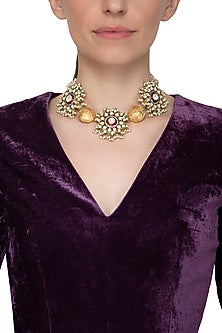 Gold Plated Kundan Choker Necklace