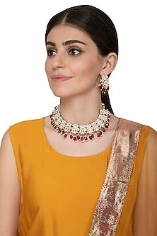 Gold Plated Kundan Choker Necklace Set