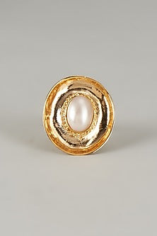 Gold Plated Pearl Ring