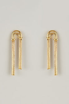 Gold Plated Dangler Chain Earrings