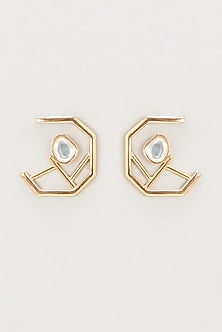 Gold Finish Stud Earrings