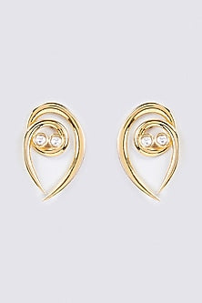 Gold Finish Stud Earrings