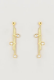 Gold Finish Stud Earrings