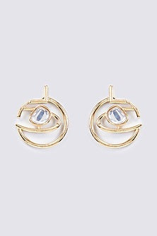 Gold Finish Stud Earrings