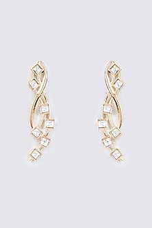 Gold Finish Stud Earrings