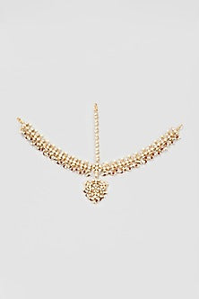 Gold Plated Kundan Polki Sheeshpatti