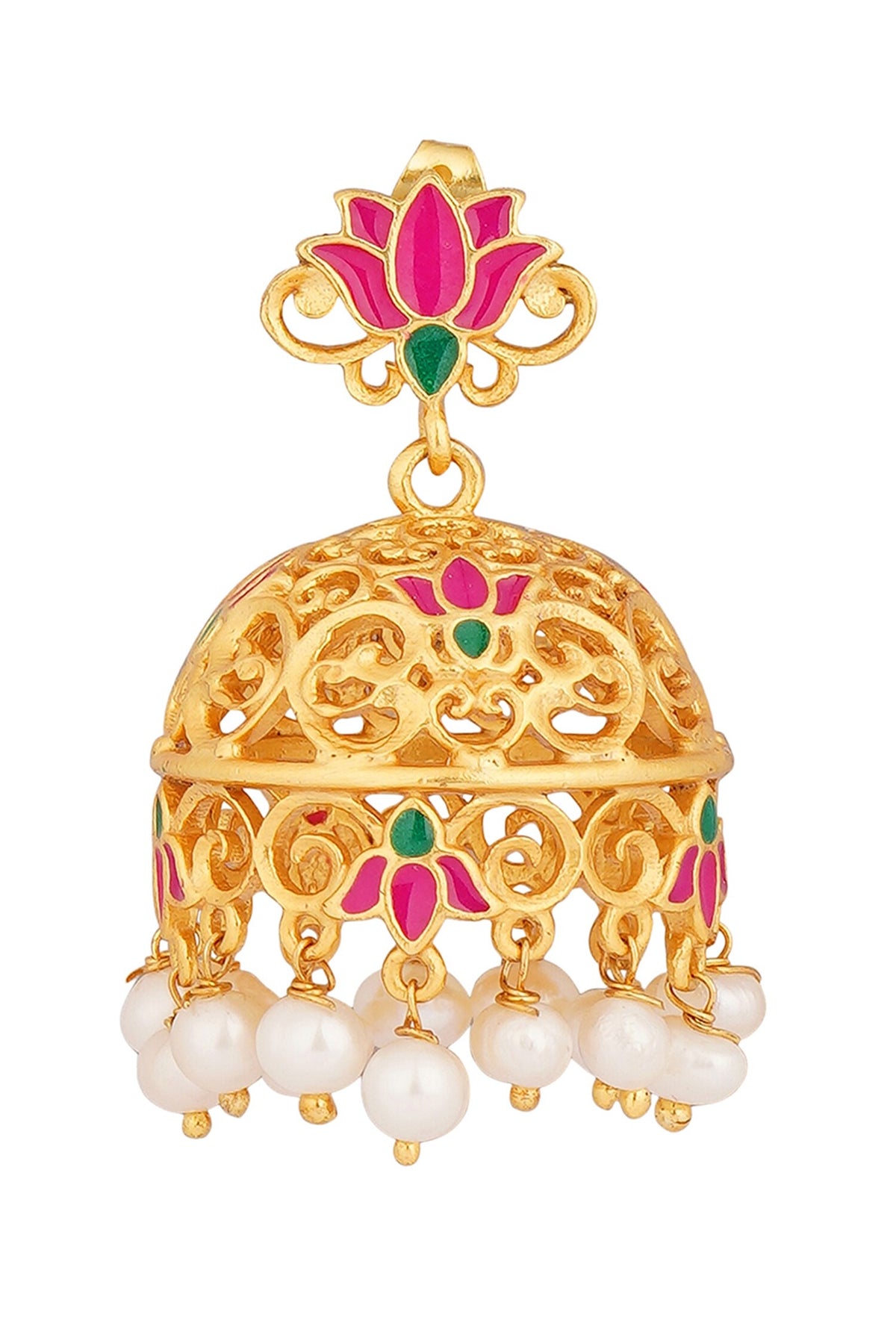 Gul Lotus Jhumkis 
