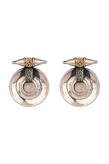 White Finish Coral Synthetic Stud Earrings In 92.5 Sterling Silver