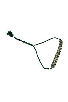 White Finish Kundan Polki Long Necklace In Sterling Silver