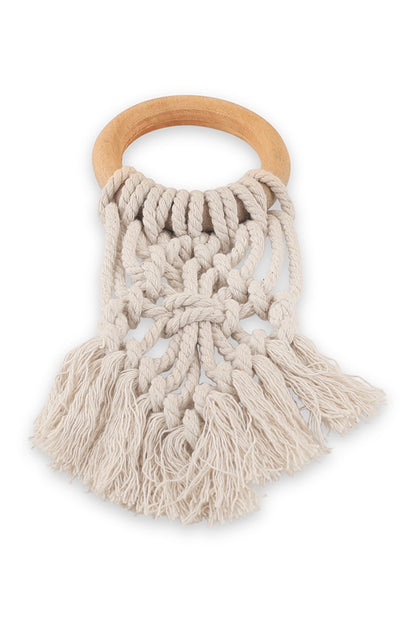 White Macrame Napkin Rings (Set of 6)