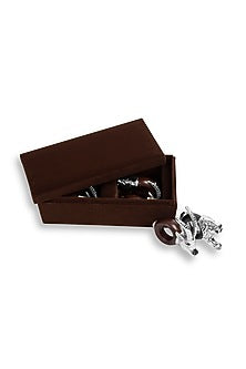 Silver Mango Wood & Metal Napkin Rings (Set of 6)