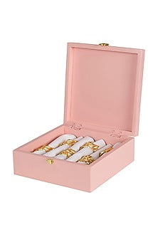 Gold & White Metal Napkin Rings (Set Of 13)