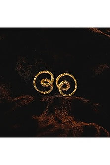 Gold Finish Handcrafted Stud Earrings