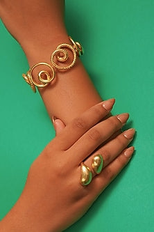 Gold Finish Handcrafted Bubble Ring
