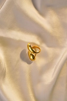 Gold Finish Handcrafted Bubble Ring