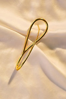 Gold Finish Handcrafted Bounty Loop Earrings