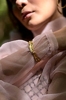 Gold Finish Handcrafted Adjustable Cuff