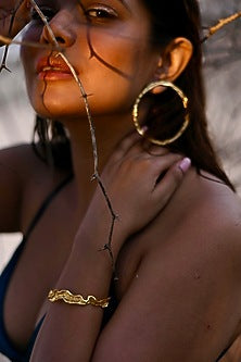 Gold Finish Handcrafted Adjustable Cuff