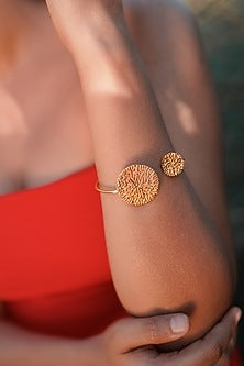 Gold Finish Handcrafted Adjustable Cuff