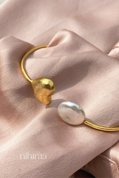 Gold Finish Pearl Handcrafted Bracelet