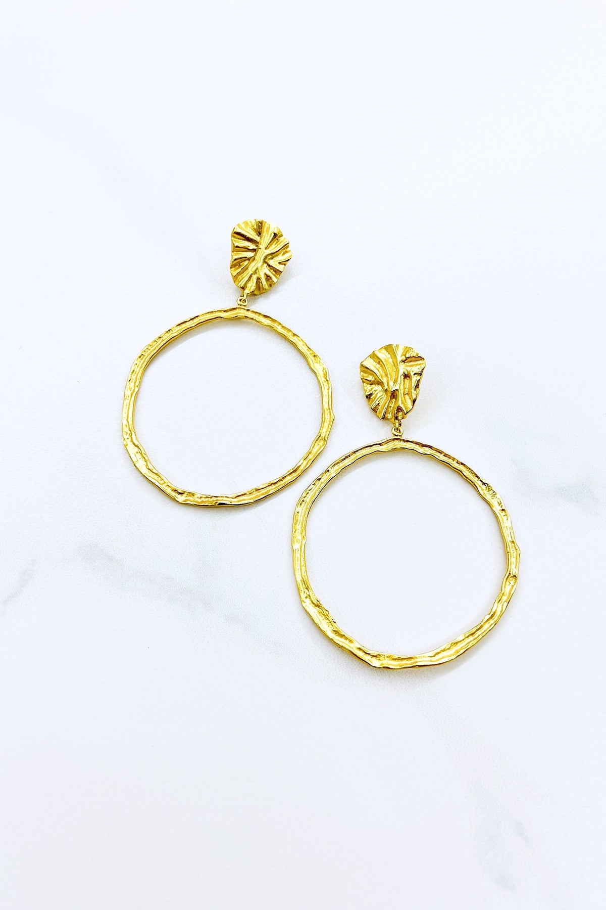 Gold Finish Handcrafted Dangler Earrings