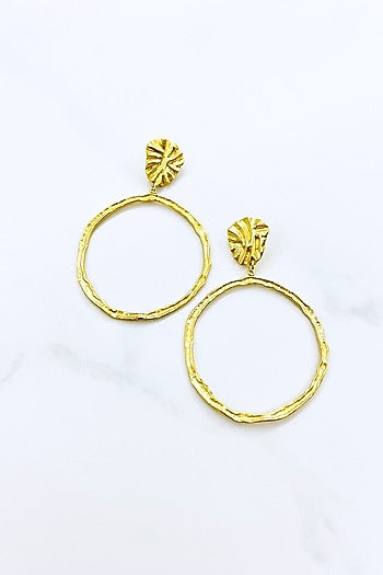 Gold Finish Handcrafted Dangler Earrings