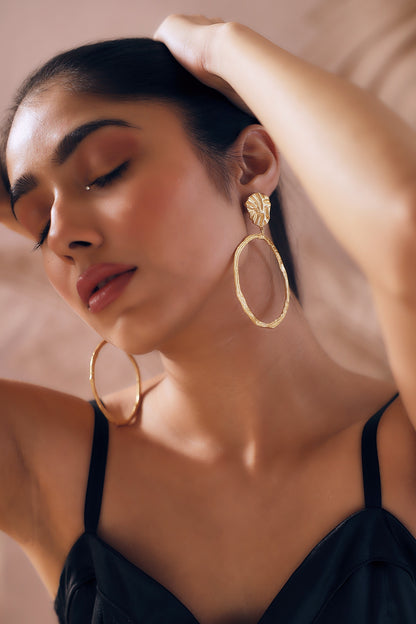 Gold Finish Handcrafted Dangler Earrings