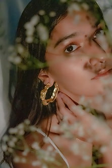 Gold Finish Handcrafted Hoop Earrings