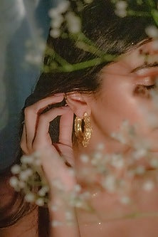 Gold Finish Handcrafted Hoop Earrings
