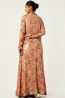 Kadambari Pink Chiffon Embroidered Sharara Set