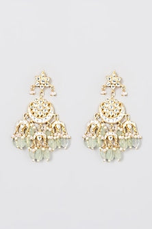 Micro Gold Finish Kundan Polki Earrings