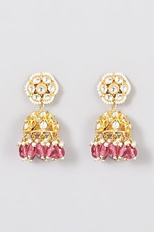Micro Gold Finish Jhumka Earrings