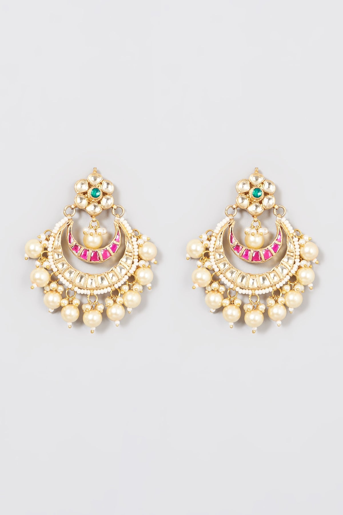 Micro Gold Finish Chandbali Earrings