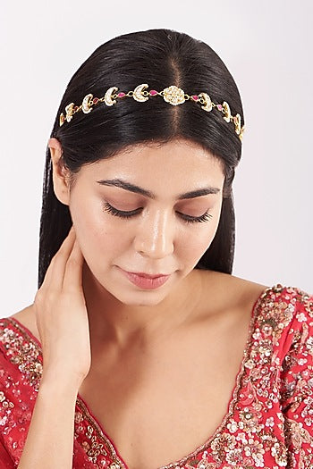 Micro Gold Finish Kundan Sheeshphool