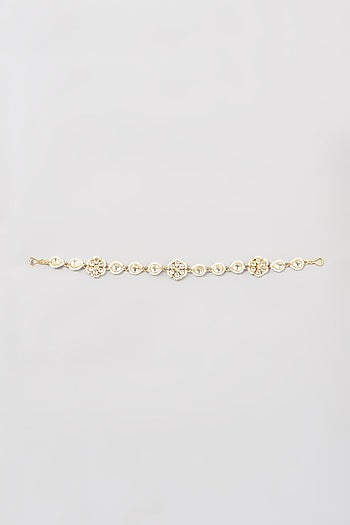 Micro Gold Finish Sheshphool With Kundan