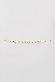 Micro Gold Finish Sheshphool With Kundan