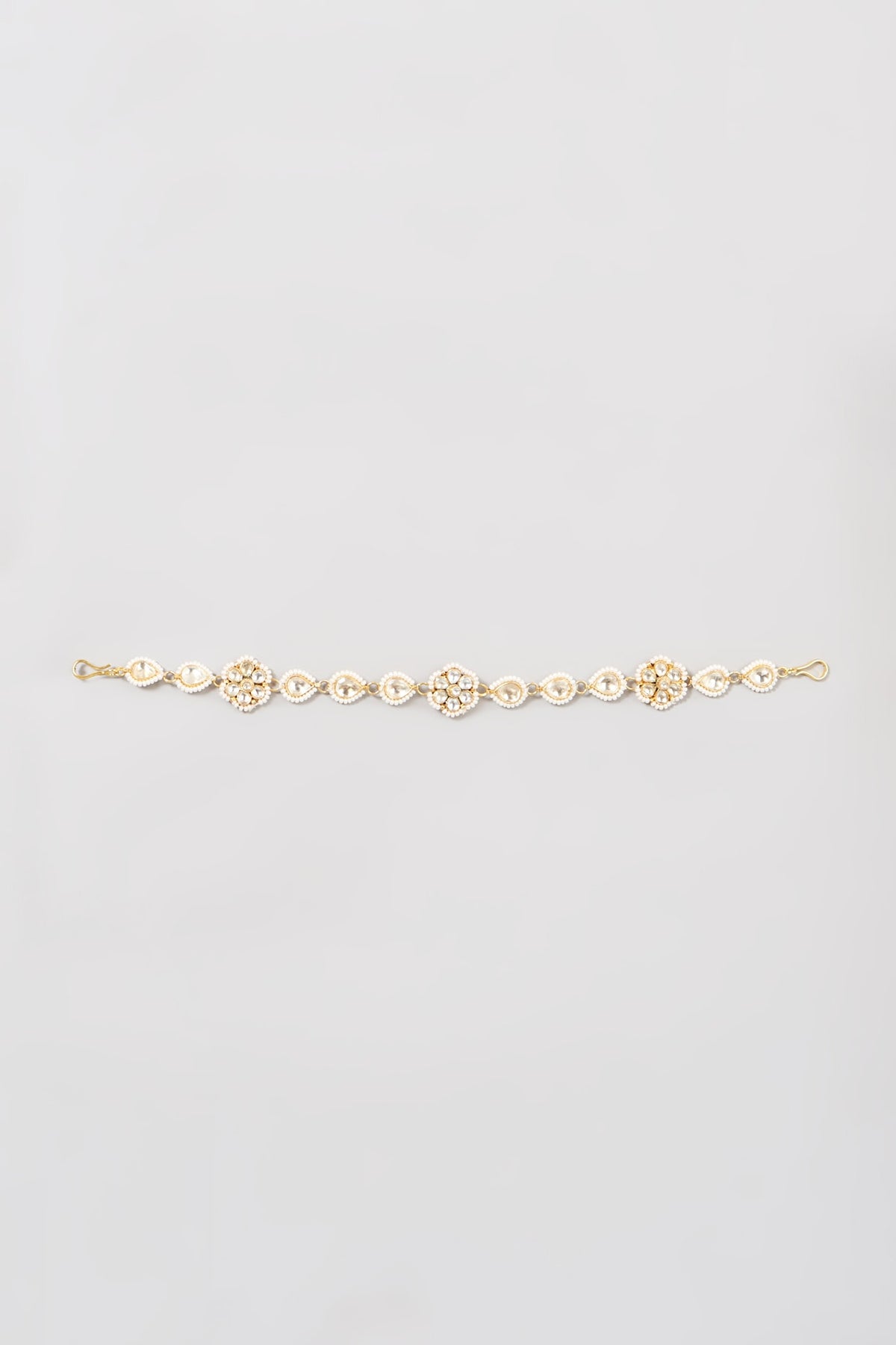 Micro Gold Finish Sheshphool With Kundan