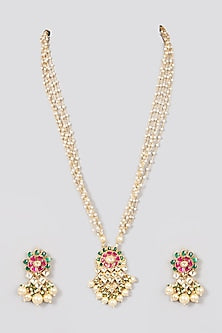 Micro Gold Finish Kundan Polki Necklace